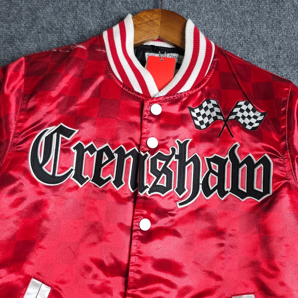 NWT Headgear Classics Satin‎ Jacket Boys Small Red Nipsey Hussle Boogie Crenshaw